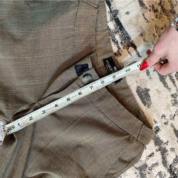 Super Low Rise Trousers Brown Plaid Madness TelAviv Womens 2 - Picture 13 of 15